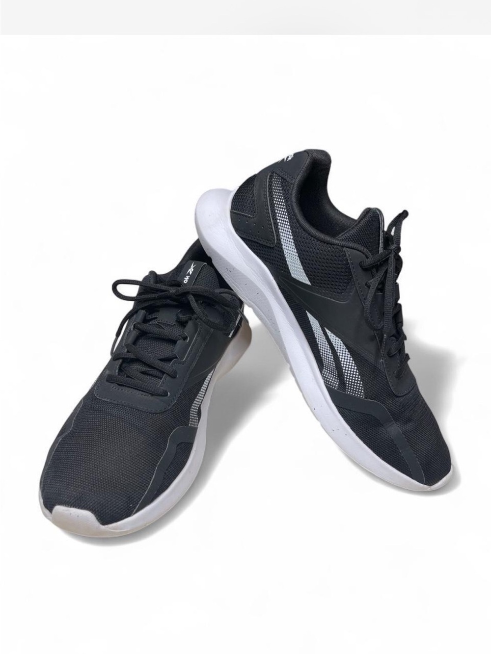 Reebok Men’s Black & White Sneakers, Size 11.5